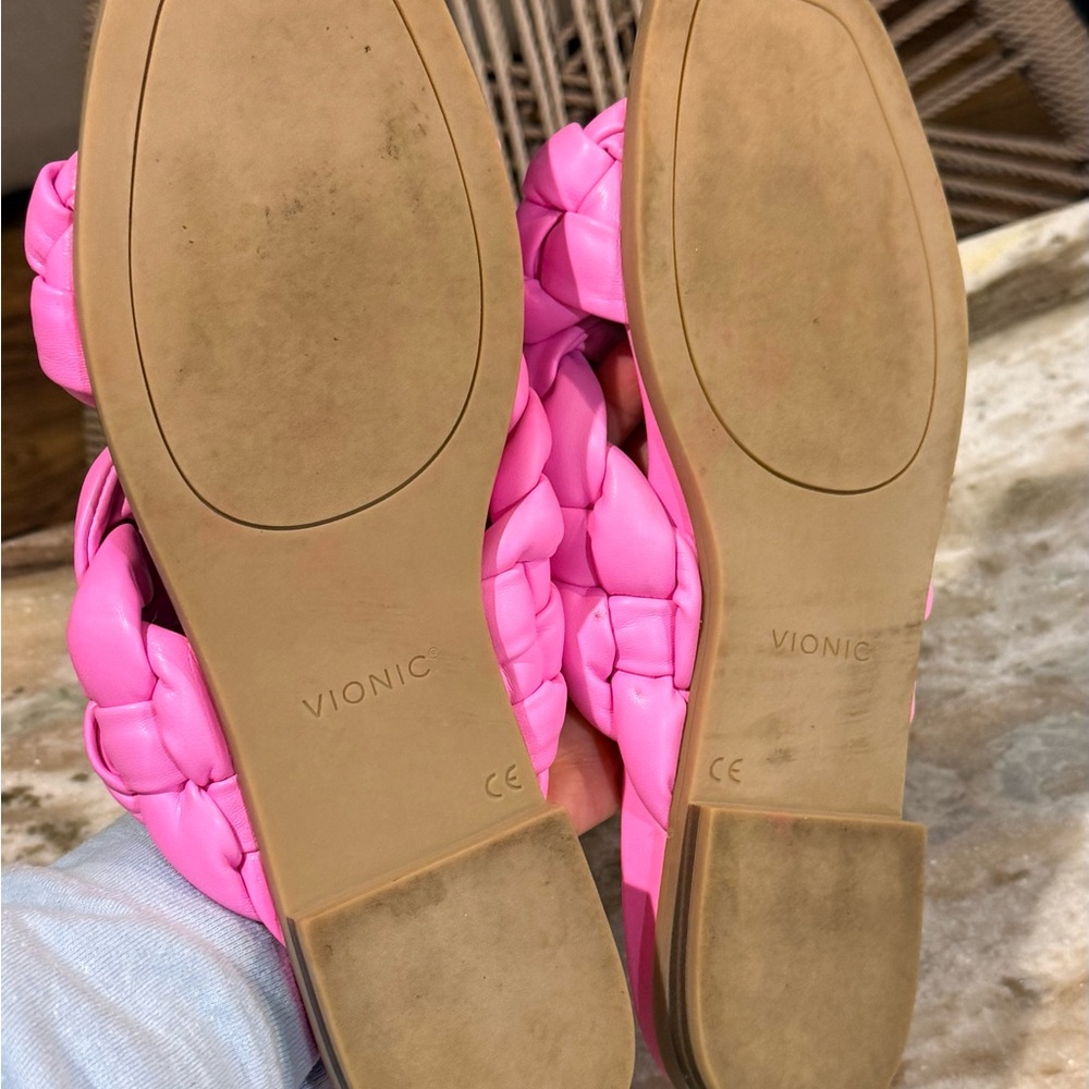 Women’s VIONIC Kalina hot pink braided slide sandals- Size 10 - Picture 6 of 6
